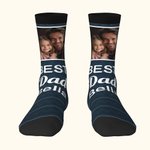 Calzini personalizzati colorati del miglior papà di sempre con foto, morbidi, confortevoli e traspiranti, regalo di Natale e di compleanno per il nonn