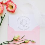 Personalised Floral Name Initial Embosser Stamp Ex Libris Envelope Book Embossing Label Birthday Graduation Appreciation Gift for Family Friend