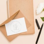Personalised Floral Name Initial Embosser Stamp Ex Libris Envelope Book Embossing Label Birthday Graduation Appreciation Gift for Family Friend