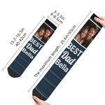 Calzini personalizzati colorati del miglior papà di sempre con foto, morbidi, confortevoli e traspiranti, regalo di Natale e di compleanno per il nonn