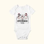 T-shirt de Noël personnalisé Bonhomme de Neige Famille Onesie Bébé Nom Vêtement Cadeau de Noël pour Mère Père Enfants
