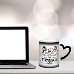 Gepersonaliseerde Keramische Kerst Sneeuwpoppen Mok met Namen Hart Handvat 11oz Koffie Thee Kop Kerstcadeau voor Familie Koppels