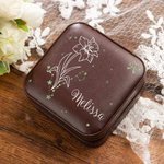 Scatola portagioielli personalizzata Zodiac Birth Flower con nome Regalo di Natale di compleanno per donne ragazze