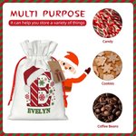 Sacchetto regalo con cordoncino personalizzato con nome e etichetta da appendere Regalo di Natale per la famiglia e i bambini