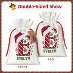 Sacchetto regalo con cordoncino personalizzato con nome e etichetta da appendere Regalo di Natale per la famiglia e i bambini