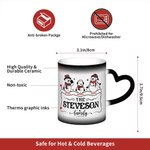 Gepersonaliseerde Keramische Kerst Sneeuwpoppen Mok met Namen Hart Handvat 11oz Koffie Thee Kop Kerstcadeau voor Familie Koppels