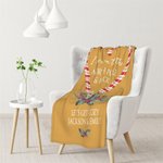 Personalisierte Liebe Sie zum Nordpol & zurück Fleecedecke mit Herz Zuckerstange Design Weihnachtsgeschenk für Familie Paar