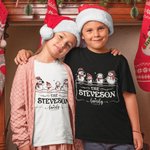 T-shirt de Noël personnalisé Bonhomme de Neige Famille Onesie Bébé Nom Vêtement Cadeau de Noël pour Mère Père Enfants