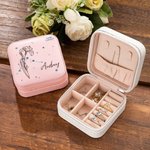 Scatola portagioielli personalizzata Zodiac Birth Flower con nome Regalo di Natale di compleanno per donne ragazze