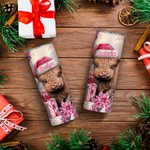 Personalised Pink Floral Highland Cow 20oz Skinny Tumbler with Name Christmas Gift for Women Girls Highland Cow Lover