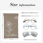 Pochette à Lunettes Personnalisée avec Signe du Zodiaque Fleur de Naissance Nom Cadea Fête Aniversaire pour Femme