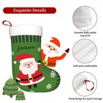 Bas de Noël Personnalisé avec Nom et Motif Elfe Bonhomme en Pain d'Épice Père Noël Décoration Sapin Cadeau de Noël pour Enfants Amis