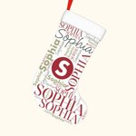 Gepersonaliseerde Woordwolk Kerstkous met Herhalende Naam Haard Decor Kerstcadeau voor Familie Kind