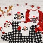 Henkilökohtainen Meowy joulu T-paita Baby Onesie Santa Hat Vanhempi-lapset perhe puku joululoma lahja Kid uusi vanhempi lemmikkieläinten rakastaja
