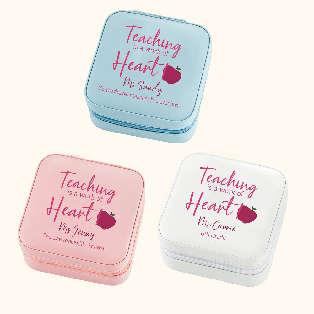Boîte à bijoux personnalisée avec nom et texte Appréciation du professeur Cadeau de rentrée pour les enseignants