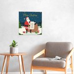 Personalised Merry Christmas Santa's List Canvas Decorative Painting Wall Decor Art Christmas Gift for Family Friends