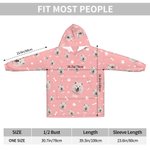 Personalisierte mehrfarbige Haustier Foto Decke Hoodie mit Paw Bone Print und Name Geburtstag Weihnachten Memorial Geschenk für Tierliebhaber