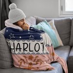 Personalisierte Zodiac Decke mit Namen Geburtstagsgeschenk für Astrologie-Liebhaber