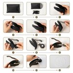 Tampon de Gaufrage Personnalisé avec Nom et Texte en Sac de Stockage Noir Pince à Gaufrer pour Librairie Cadeau Noël pour Lecteurs Club de Livres