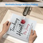 Tapis de souris personnalisé avec nom et texte Décoration de bureau Cadeau d'anniversaire de Thanksgiving pour les enseignants