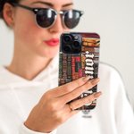 Personalizzato Biblioteca Libro Design retrò Custodia per telefono con nome Regalo di Natale Regalo di ritorno a scuola per gli amanti dei libri