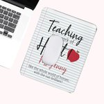 Tapis de souris personnalisé avec nom et texte Décoration de bureau Cadeau d'anniversaire de Thanksgiving pour les enseignants
