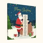 Personalised Merry Christmas Santa's List Canvas Decorative Painting Wall Decor Art Christmas Gift for Family Friends