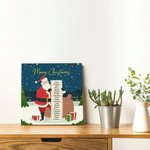 Personalised Merry Christmas Santa's List Canvas Decorative Painting Wall Decor Art Christmas Gift for Family Friends
