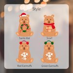 Personalizar lindo oso de vacaciones de la media de Navidad con el nombre del árbol de Navidad Decoración de regalo para los niños de la familia