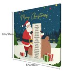 Personalised Merry Christmas Santa's List Canvas Decorative Painting Wall Decor Art Christmas Gift for Family Friends