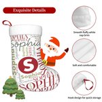 Gepersonaliseerde Woordwolk Kerstkous met Herhalende Naam Haard Decor Kerstcadeau voor Familie Kind