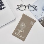 Pochette à Lunettes Personnalisée avec Signe du Zodiaque Fleur de Naissance Nom Cadea Fête Aniversaire pour Femme