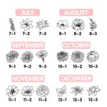 Personalisierte Geburt Blumen Blumenstrauß Prägestempel mit Namen Hand Held Embosser Valentinstag Jahrestag Geschenk für Buchliebhaber Paare