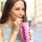 Personalized Reusable Pink Doll Inspired 24oz Tumbler with Lid Straw Holographic Sticker Name Cup Birthday Gift for Her