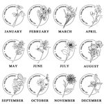 Personalised Exlibris Birth Flower Book Embosser Hand Held Embosser Embossing Stamp with Name Birthday Gift for Book Lovers Family