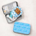 Mini orsetto di peluche personalizzato in scatola Bambola della preoccupazione per il regalo di Natale di compleanno anti-ansia per i bambini