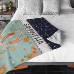 Personalisierte Zodiac Decke mit Namen Geburtstagsgeschenk für Astrologie-Liebhaber