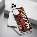 Personalizzato Biblioteca Libro Design retrò Custodia per telefono con nome Regalo di Natale Regalo di ritorno a scuola per gli amanti dei libri