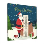 Personalised Merry Christmas Santa's List Canvas Decorative Painting Wall Decor Art Christmas Gift for Family Friends