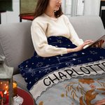Personalisierte Zodiac Decke mit Namen Geburtstagsgeschenk für Astrologie-Liebhaber