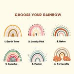 Personalisierte Boho Regenbogen Babydecke mit Namen weich und warm Neugeborenen Party Geburtstag Geschenk für Kinder neue Mama