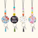 Personalized Spring Floral Teacher Lanyard for Keys Badge Teacher Appreciation Thanksgiving Gift for Teacher