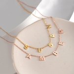 Personalized Minimalistic 1-8 Letter Name Necklace Birthday Valentine's Day Gift for Women