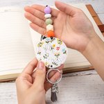 Personalized Spring Floral Teacher Lanyard for Keys Badge Teacher Appreciation Thanksgiving Gift for Teacher