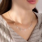 Personalized Minimalistic 1-8 Letter Name Necklace Birthday Valentine's Day Gift for Women