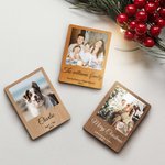 Personalised Wooden Save the Date Photo Magnet with Name Date Home Decoration Birthday Memorial Gift for Family Friend Couple