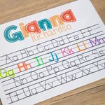 Personalised Acrylic Name Alphabet Tracing Board Dry Erase Board Educational Learning Gift for Kids