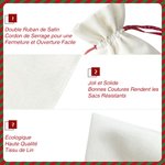 Sac à Cordon Personnalisé avec Nom et Motif Dinosaure Licorne Véhicule Cadeau Noël pour Enfants