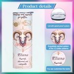 Personlig Zodiac 20oz Skinny Name Tumbler Constellation Affirmation Kaffekopp med sugrör Födelsedag Jubileum Astrologi Present till familj vän