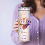 Personlig Zodiac 20oz Skinny Name Tumbler Constellation Affirmation Kaffekopp med sugrör Födelsedag Jubileum Astrologi Present till familj vän